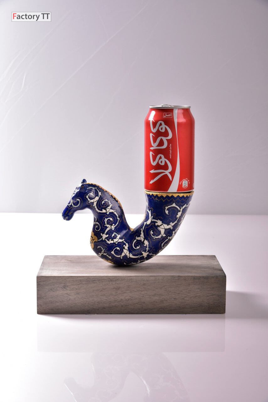 Roohangiz Safarinezhade, ASP, 2017, sculpture, Recycle plastic Bottle, Bronze 30 x 30 x 20 cm